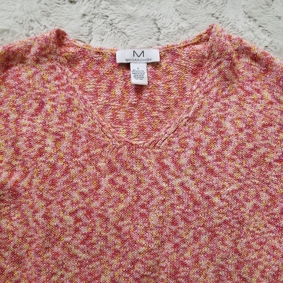 Magaschoni Pink Multicolor Cotton Blend Knit Sz S - Picture 2 of 9
